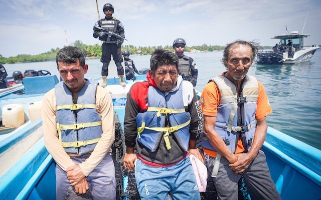 William Antonio Castro, Darío Romero y Ángel Jorge Castro, ecuatorianos, droga cocaína, embarcación 18-07-2024